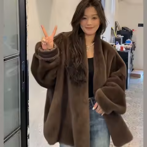 Women's Models Autumn Winter Tops Coat Faux Fur Luxury Eco-friendly Murad Thickened Warm Individuali