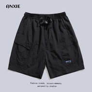 กางเกงขาสั้นทำงานหลวมสำหรับผู้ชาย กางเกงขาสั้นฤดูร้อนป้องกันแสงแดด กางเกงขาสั้นผ้าฝ้ายสำหรับผู้ชายจา