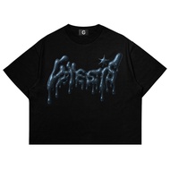 Genesis Conspiracy - Boxy Oversized T-shirt Slime Black Unisex - Cotton Combed 20s