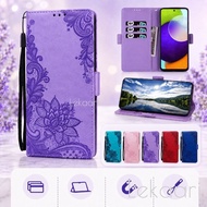 Floral Leather Flip Case For Vivo Y300 Y300i Y39 Y38 Y76 Y76S Y72 Y78 Y77 Y50 Y30 Y55 Y75 Y33S Card 