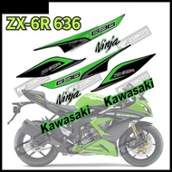 ZX-6R Sticker, 636 Motorcycle Side Garland Decorative Reflective Sticker