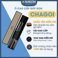 Dù tự động gấp gọn Nason Umbrella Chagoi cán gỗ hiếm, khắc tên, logo dát vàng, dù gấp gọn che nắng c