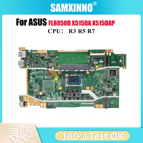 X415DA Laptop Motherboard For ASUS VivoBook X415D X515DAP X515DA FL8850D Notebook Mainboard With R3 