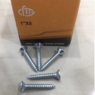 FIT-ELT wood screw 1 x 8 wood screw 1 x 8 wood screw 1"x8 worm bolt 1 inch wood screw worm wormBolt 