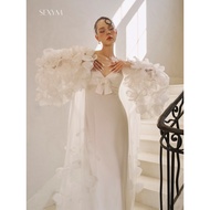 SEXYM - Wedding Robe | Pre Wedding Robe - Handmade Flowers - Eternal Bloom - White - AC13