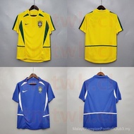 【Retro SSS+】Retro Brazil 2002 Home Away Yellow Blue Men's Football Shirt