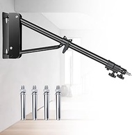 MACTREM Ring Light Wall Mount, 71.65’’/182cm Wall Mounting Triangle Boom Arm for Strobe Light, Photo