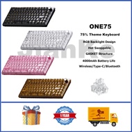 Weikav ONE75  Acrylic Transparent Keyboard 75% RGB Hot Swappable GASKET Custom Wireless Mechanical K
