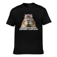 Idk How Much Longer I Can Slay Capybara Sarcastic Dank Meme Mens Casual T-Shirts