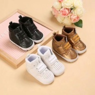 PREWALKER HIGH STYLO (BLACK,WHITE & GOLD) KASUT RAYA BUDAK,BABY,SI COMEL,BARANG ANAK