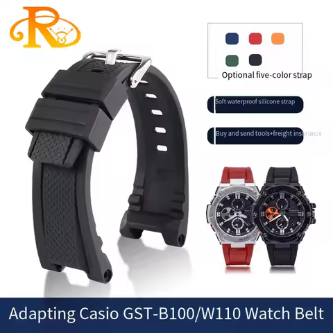 Silicone Watchband For Casio G-SHOCK GST Series GSTW300/400G/B100/S310 /210/S130 /S330 Watch Band Sp