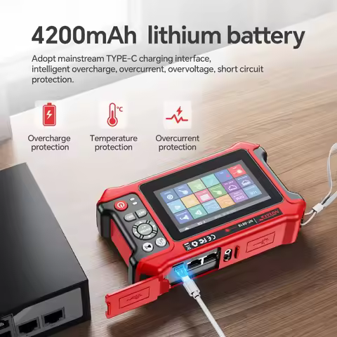 NOYAFA Mini OTDR Optic Reflectometer Fiber Live Tester 1310/1550nm 26dB VFL OLS OPM LED Event Map Et