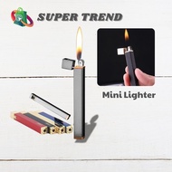 Mini Lighter Windproof Jet Flame Slim Refillable Metal Pocket Lighter Durable Leakproof Creative