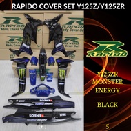 RAPIDO BODY COVER SET Y125ZR/125ZR GP EDITION (5) BLACK (STICKER TANAM/AIRBRUSH) Y125ZR/125ZR COVER 