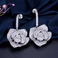 Genuine CZ Diamond Earrings Fashion Jewelry Grade Work SE-880