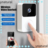 YNATURAL Wireless Doorbell, Remote Monitoring Security System Phone Video Door Bell, Fashion Safe Smart Visual Doorbell