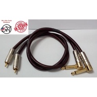 2nos. RCA Plug (Male) to 2nos. Mono Plug (Male)(L Shape) Cable Set (50CM; 1M; 2M; 3M)