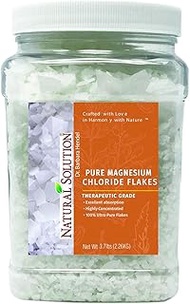 Pure Magnesium Chloride Flakes with Himalayan Pink Salt, Therapeutic Grade, Stress Relief and Relaxation, Bath Salt for Muscle Relief - 3.7lbs