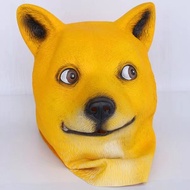 JIOU God Annoying Dog Mask Halloween Pet Dog Shar Pei Headgear Animal Latex Mask Loyal Dog Hachiko M