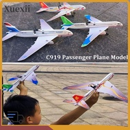 XUEXII C919 Passenger Plane Model, USB Rechargeable 34*36*7.5cm Electric Foam Hand Thrown Plane, 3 C