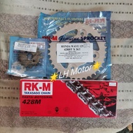 💥100% Original💥RKM Sprocket Set Honda Wave 125 Chain Kit