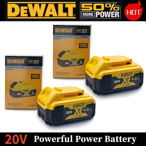 100% Original DEWALT Battery 20V 6.0AH High Performance Rechargeable Lithium-ion Battery For DCD805 