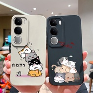 Casing For Vivo Y200 5G Lovely Cat Astronaut Liquid Drop-Resistant Antifouling Shockproof High Quali