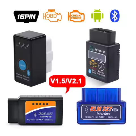 Elm327 Bluetooth OBD2 V1.5 Elm 327 V 1.5 OBD 2 Car Diagnostic-Tool Scanner Mini Elm-327 OBDII Adapte