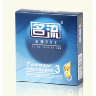 RM. Personage Ming Liu Ultra Thin Natural Latex Rubber Condom 3pcs/box 名流 至薄002 超薄无感 保险套 避孕套 3pcs 装