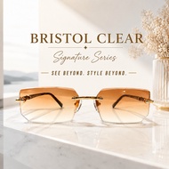 Hype Vision - Rimless Glasses BRISTOL CLEAR HV-81278 Men's Luxury Optical Genuine Original