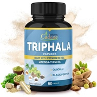 Kapsul Ekstrak Cadane Triphala Organik & Kunyit, Guggul, Halia, Lada Hitam, Moringa - Herba Tambahan