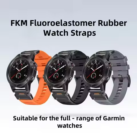 FKM fluoroelastomer rubber Smart watch strap 22mm 26mm suitable for Garmin Fenix 8/7X/7 Pro/965/955 