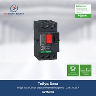 Schneider TeSys Deca GV2 Circuit breaker 0.16...0.25 A - GV2ME02