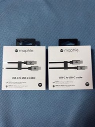（小量庫存貨）100%原裝全新 Mophie 100w usb-C to usb-C cable 黑色(2米長)充電線（客戶選擇寄順豐智能櫃取，可以 優惠10$）