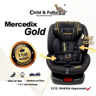 Child and Folks Mercedix Gold And AudiFlex Cat Seat (New-Born To 12 Years Old)
