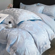 Premium-Quality TC1600 Double-sided Ice Silk TC1600 4IN1 Bedsheet Set Fitted Sheet—Bedding Set Cool-