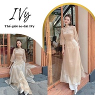 [IVY] Mai Quyen Modern Ao Dai in Gold with phale embellishments