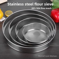 304 Stainless Steel Flour Sieve Soy Milk Flour Sieve 40 Mesh 60 Mesh Baking Tools Kitchen Fine Flour