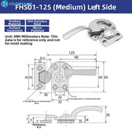 [COLORFUL] Polished Stainless Steel 304 Window Sash Lock: Left & Right-Handed, 37mm
