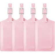 Travelambo Luggage Tags for Suitcases PU Leather Travel Tags Bag Tags Privacy Protection Travel Esse