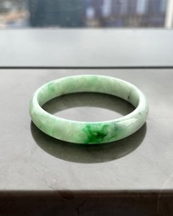 天然翡翠 緬甸 A玉 玉鐲 • 辣綠福鐲