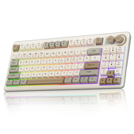 คีย์บอร์ดเมมเบรนไร้สาย SK90 SOLAKAKA Bluetooth5.0โหมด Tri 90คีย์ RGB/2.4G/USB-C รองรับการเล่นเกมในออ