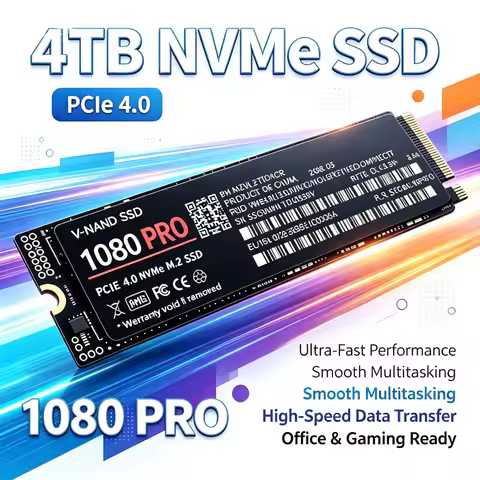 1080PRO M.2 2280 PCIe4.0 X4 NVMe SSD,TLC 3D NAND,500GB/1TB/2TB/4TB High Speed Gaming SSD for PS5,Lap