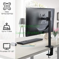 - Single Arm Monitor Bracket 13" - 30" inch Universal Desk Clamp