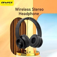 AWEI - A996BL 頭戴式耳機 藍牙耳機 藍牙大耳機 無線耳機 無線藍牙耳機 遊戲耳機 可折疊降噪耳機 帶麥克風 環繞立體聲 電競耳機 耳罩式 無線大耳機