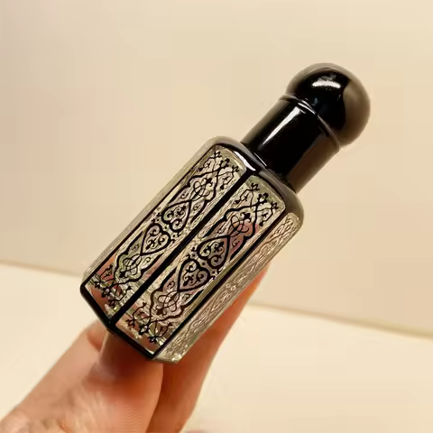 3ml/6ml/12ml Electroplated Carved Colored Glass Essential Oil Bottle Ball Split Refillable Bottle Ma