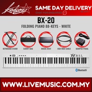 BSL BX-20 88 Keys Folding Piano Semi Weighted Keyboard With Bluetooth - White ( BX 20 / BX20 )
