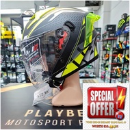 TRAX TZ301 MATT YELLOW GRAPHIC HELMET