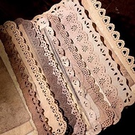VIVIQUEN Vintage Lace-Edged Scrapbook Paper Set - 60 Sheets Retro Paper 4.9x6.9 Inch Shabby Chic Sta