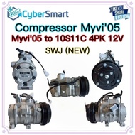 Perodua Myvi '2005- 2011 ( 1st Model)Denso to 10S11C 4PK 12V  Compressor (NEW)-SWJ